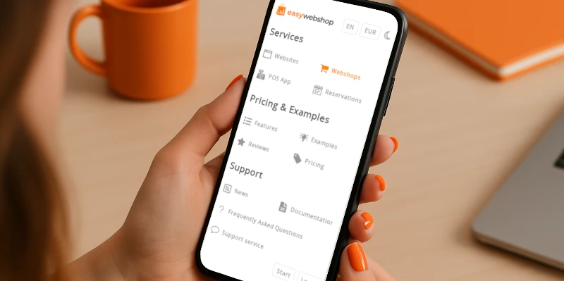 Snímek obrazovky nového mobilního menu